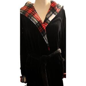 Santa Treasures Womens Robe Large Open Front Belt Holiday Winter Sleepwear Cozy